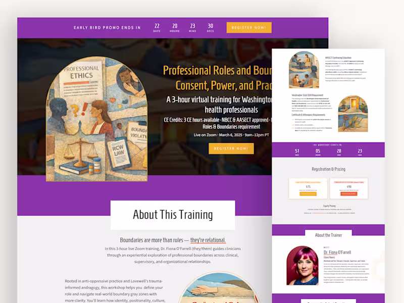 Cover image for Kajabi Landing Page for Training Event Funnel