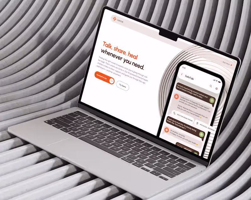 Cover image for SafeTalk Mental Health Chatbot
