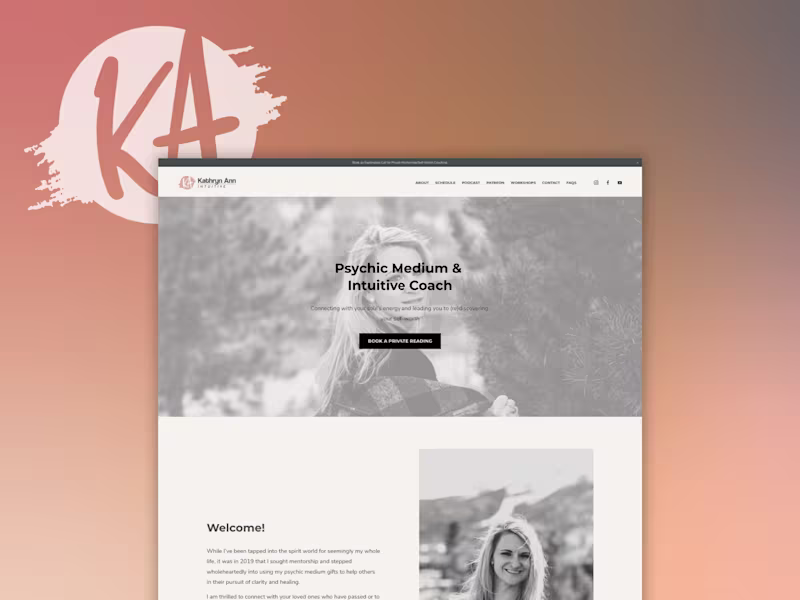 Cover image for Kathryn Ann Intuitive - Brand Identity & Website Redesign