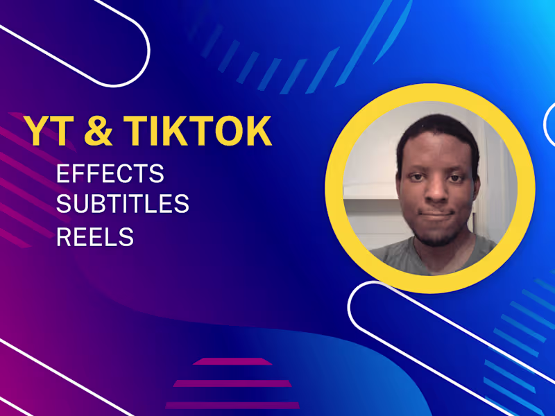 Cover image for I will edit short form or long form videos for YT and TikTok