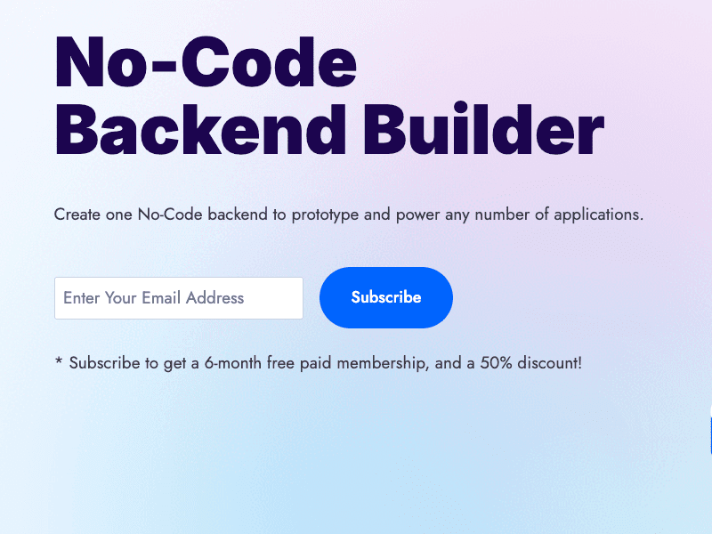 Cover image for No-Code Backend Builder