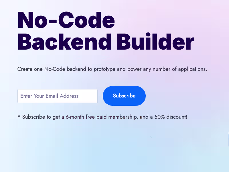 Cover image for No-Code Backend Builder