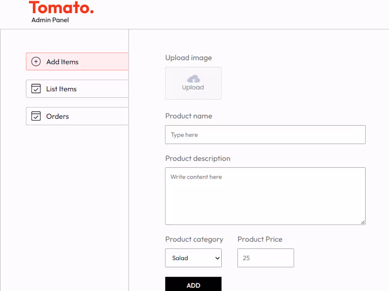 Cover image for Food Delivery Admin Panel — MERN Dashboard for Menu & Orders...