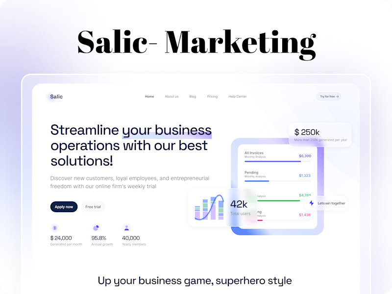 Cover image for Salic-Marketing Landing Page