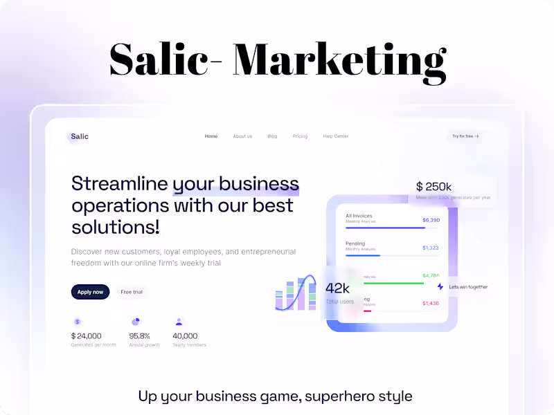 Cover image for Salic-Marketing Landing Page