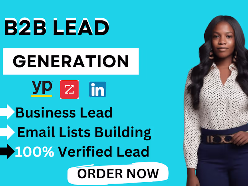Cover image for I will generate valid lead with yellowpage zoominfo and linkedin