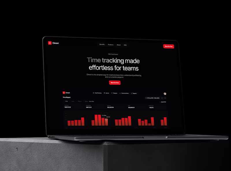 Cover image for Chroni - Time Tracking App Development