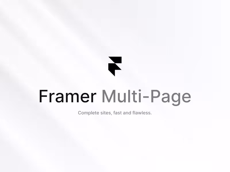 Cover image for Multi-page Framer Website