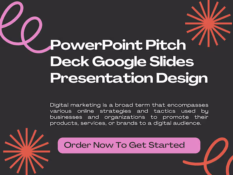Cover image for I will design powerpoint presentation, investor pitch deck