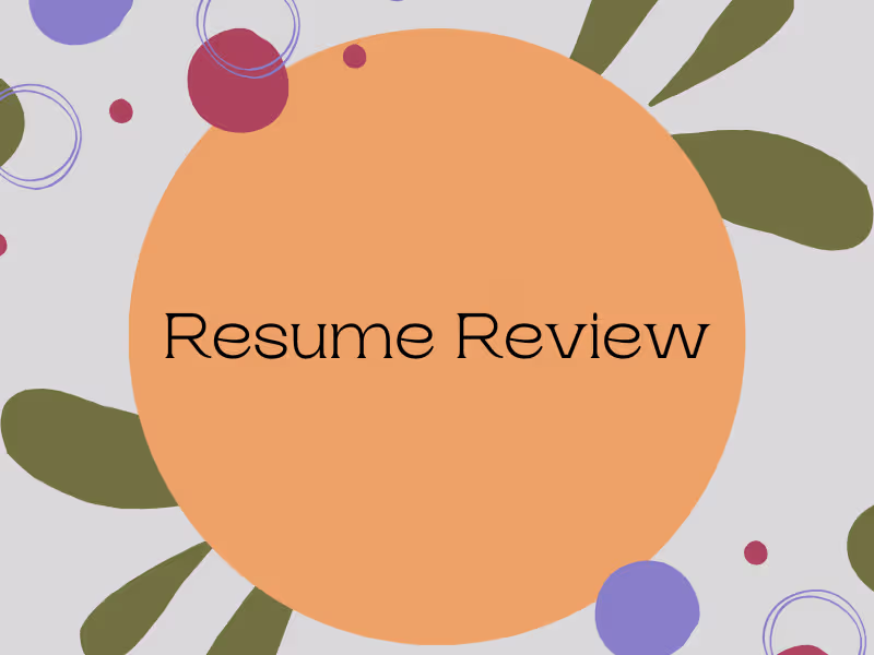Cover image for Resume Review and Edits