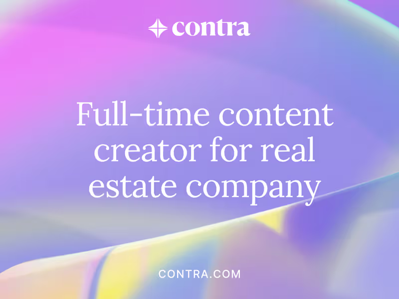 Cover image for Full-time content creator for real estate company