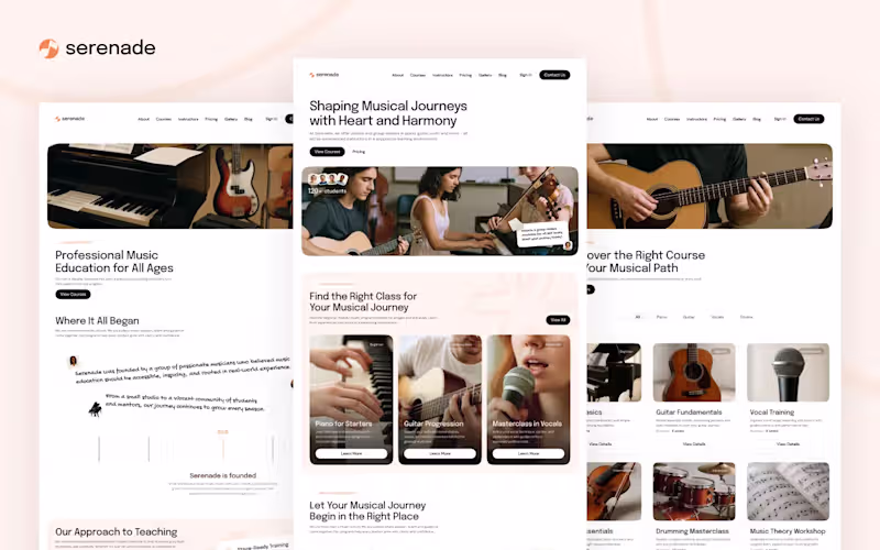 Cover image for Serenade - Education Website Template