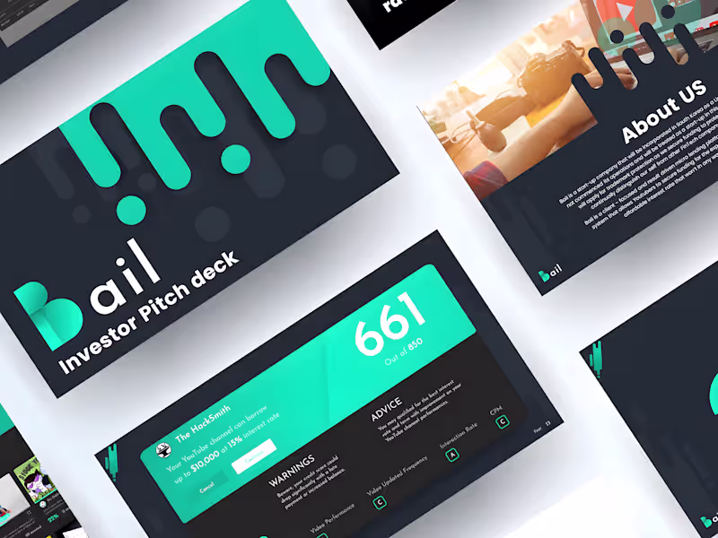Cover image for FinTech Startup Pitch Deck for Bail