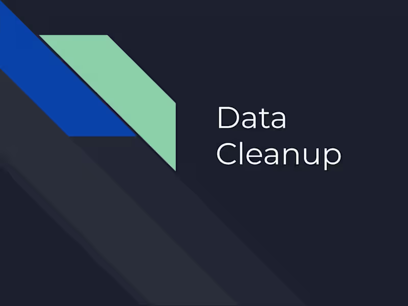 Cover image for Cleaning data, of duplicates and inconsistencies