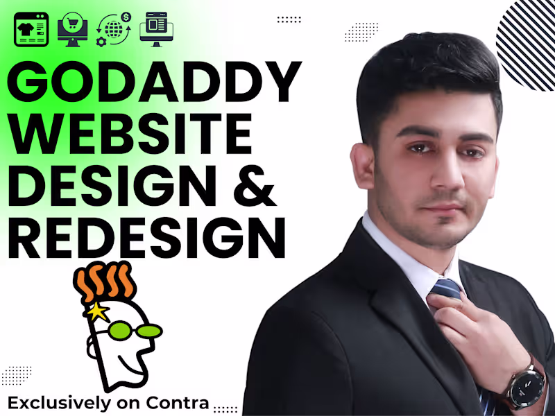 Cover image for I will design and redesign your Godaddy website professionally