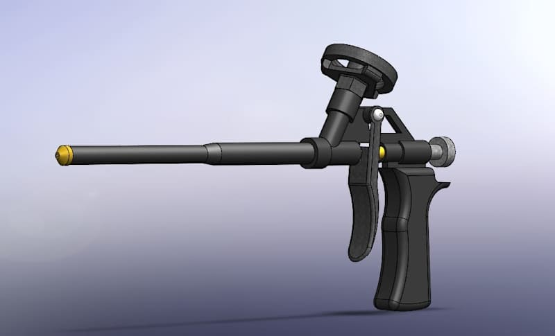 Cover image for PU foam gun in solidworks