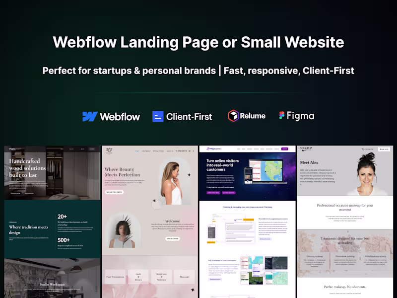 Cover image for Webflow Landing Page or Small Website
