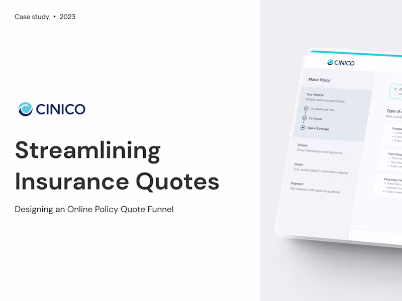 Cover image for Streamlining Insurance Quotes at CINICO﻿