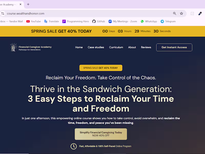 Cover image for Financial Caregiver Academy – Pathways For Generations