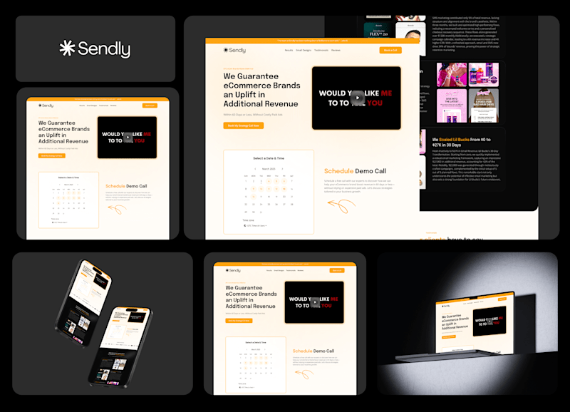 Cover image for Sendly Sales Funnel Landing Page Design