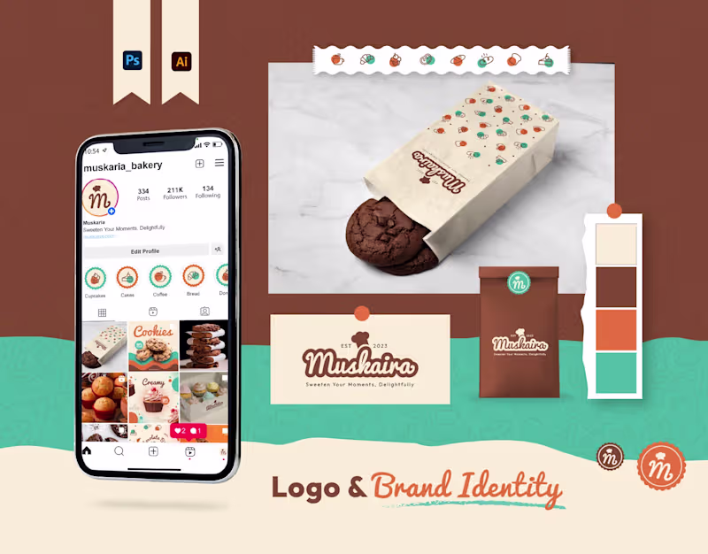 Cover image for Muskaira Logo and Branding Designing