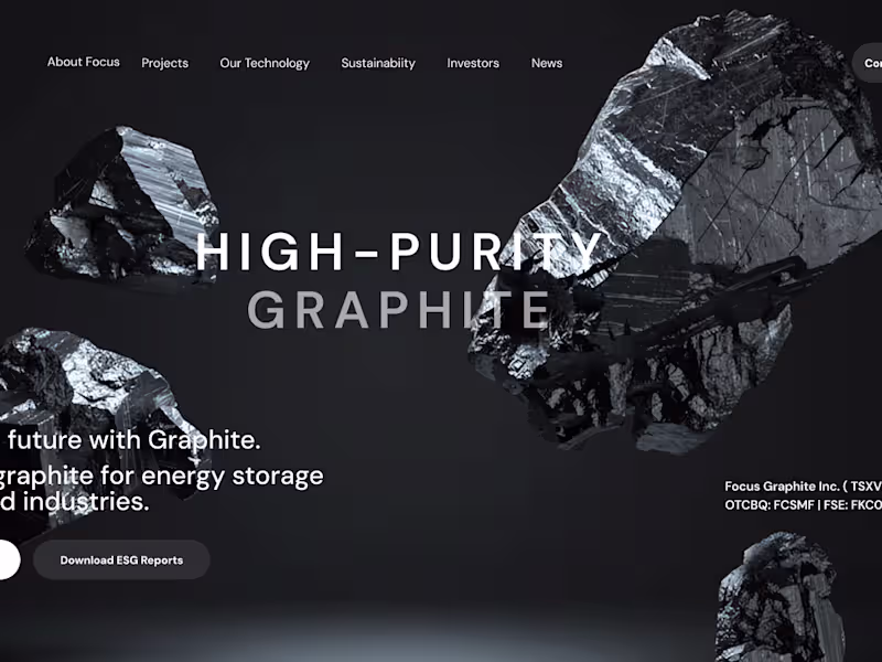 Cover image for High-Grade Graphite Mining Company website