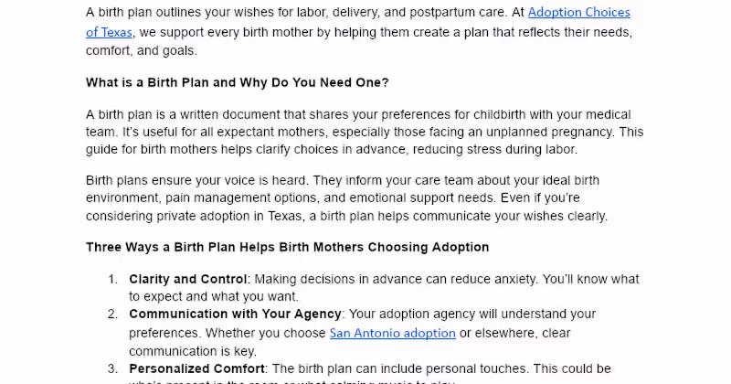 Cover image for Empowering Birth Mothers with Personalized Birth Plans