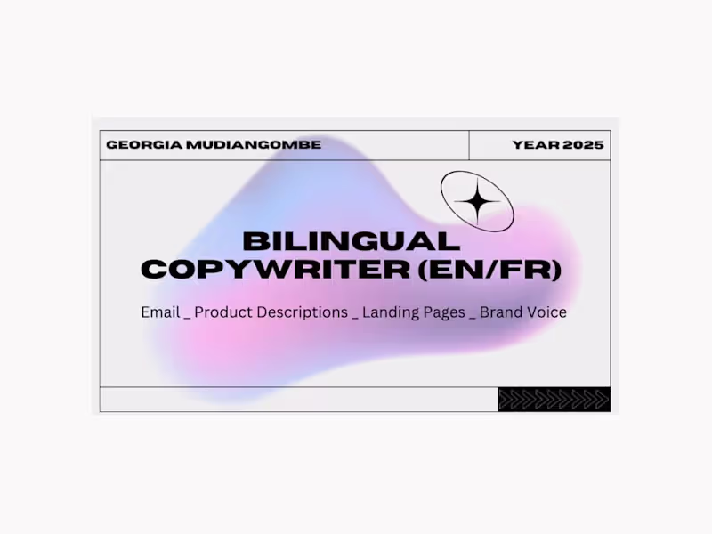 Cover image for High-Impact Copywriting — EN/F Portfolio