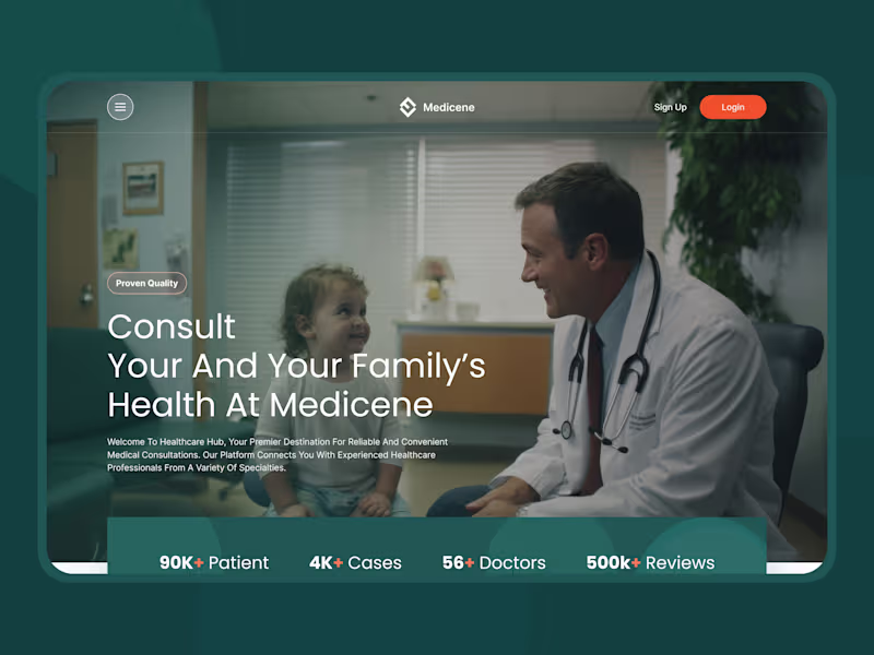 Cover image for Landing Page Medicene
