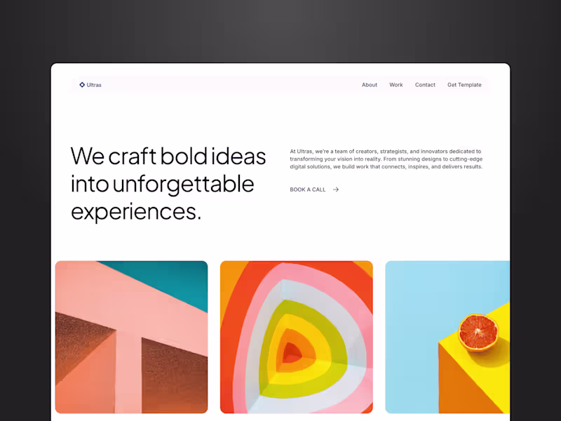 Cover image for Ultras Website Template Design