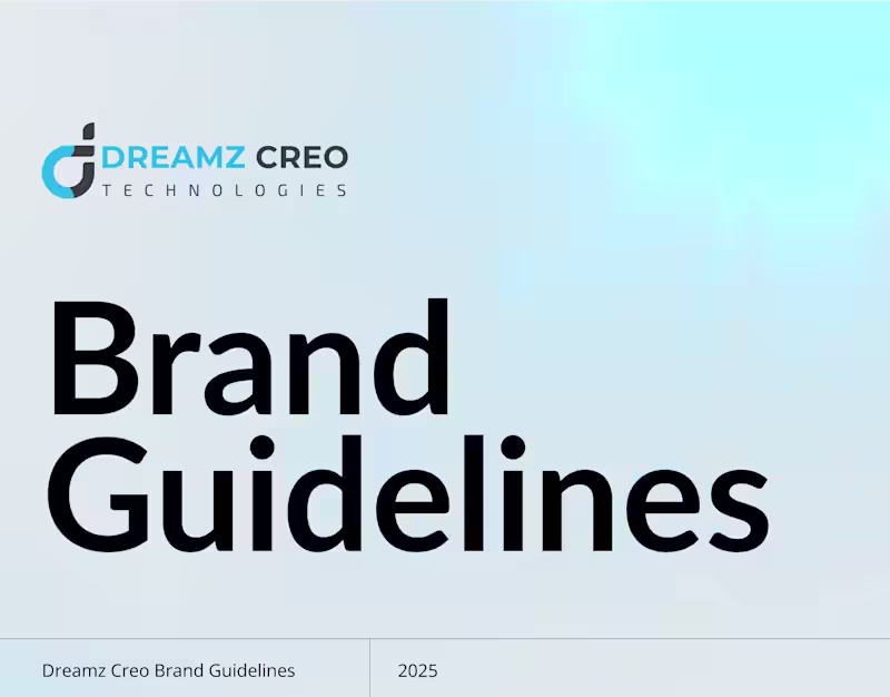Cover image for Dreamz Creo Technologies — Brand Guidelines Design