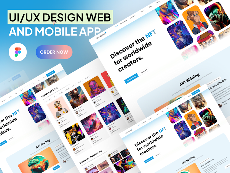 Cover image for I will do UI UX design, website,mobile app UI UX design