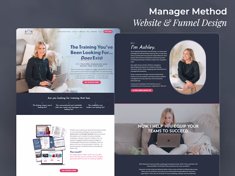 Cover image for Kajabi Website & Funnel Designs | Manager Method 
