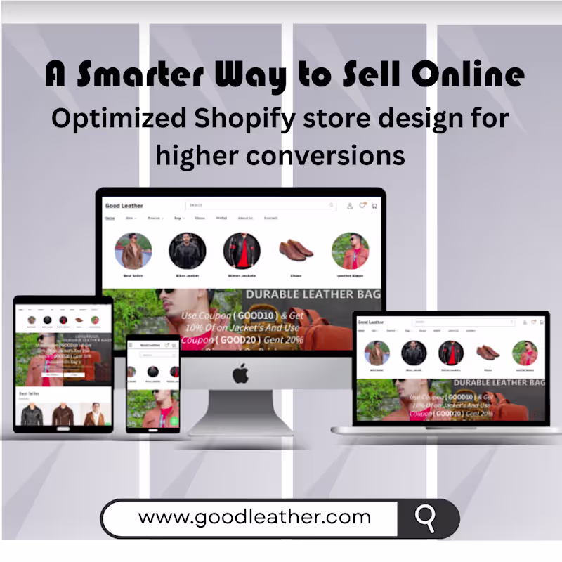 Cover image for Custom Shopify store design with