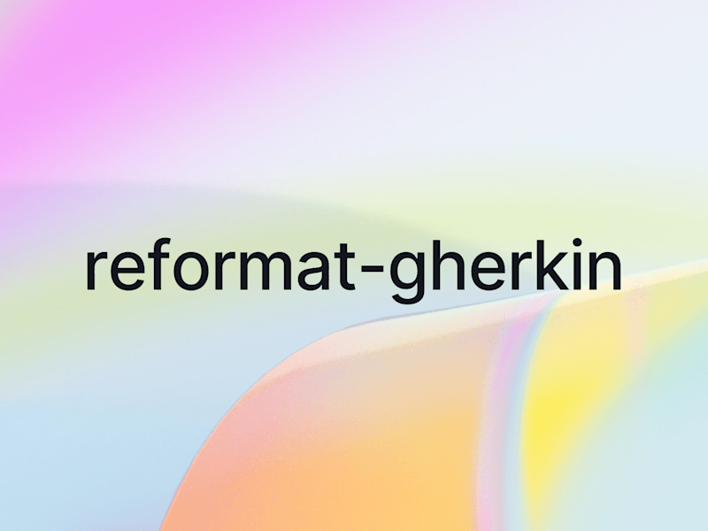 Cover image for Open-source formatter for Gherkin language