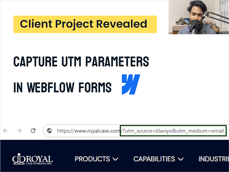 Cover image for Track UTM parameters - Webflow form