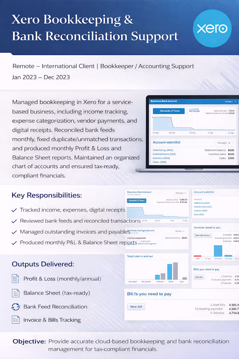 Cover image for Xero Bookkeeping