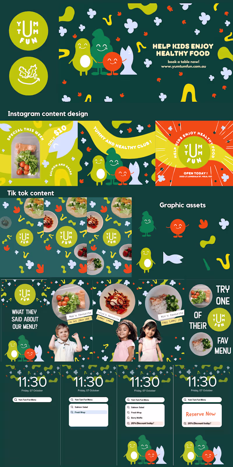 Cover image for 
Yum Tum Fun Branding and Social Media Content