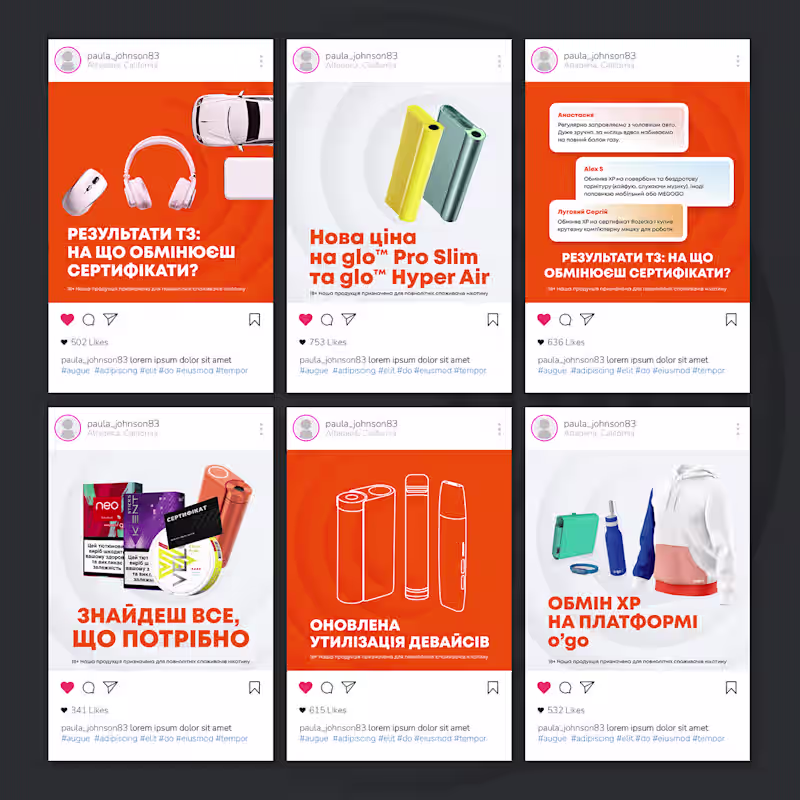 Cover image for Post design for GLO on Instagram :: Behance