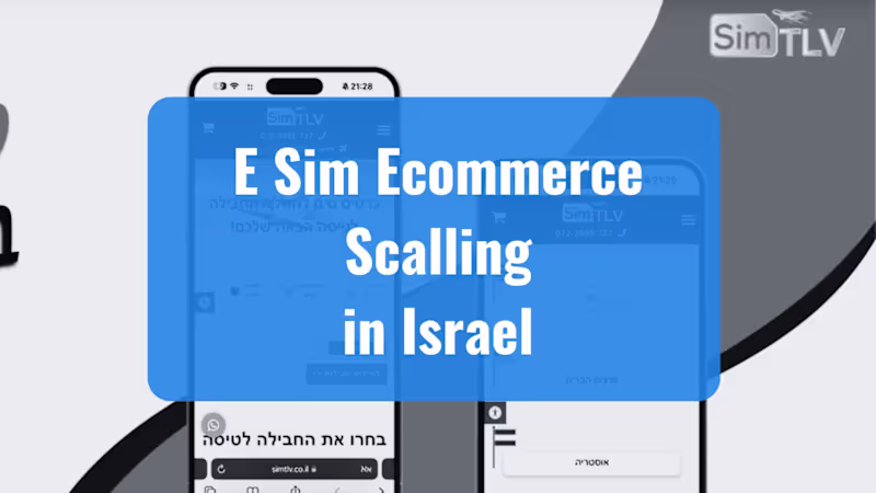 Cover image for Google Ads Management - E Sim Ecommerce Scalling in Israel