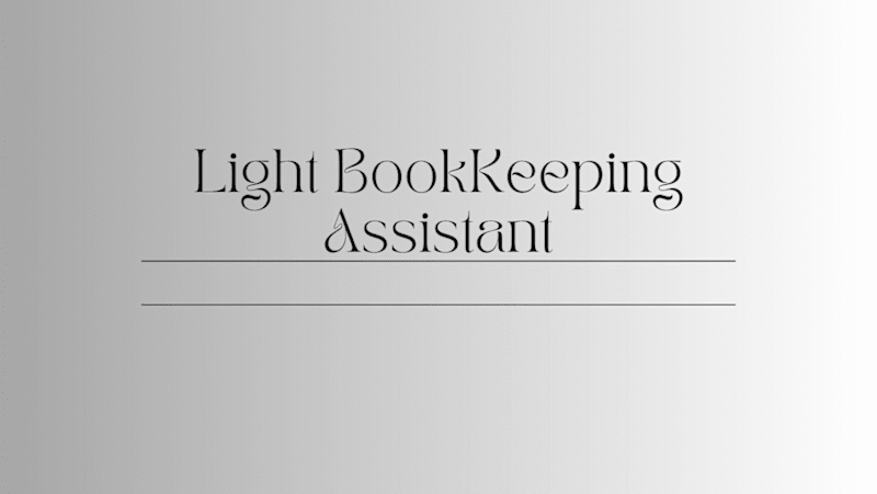 Cover image for Light Bookkeeping using Intuit Quickbooks