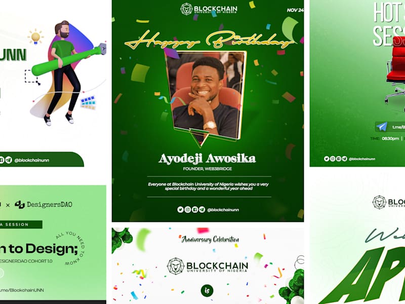 Cover image for Social Media Post Designs - BLOCKCHAINUNN (Part 2)
