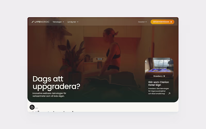 Cover image for Design & Webflow for B2B health tech distributor Lyfe Nordic
