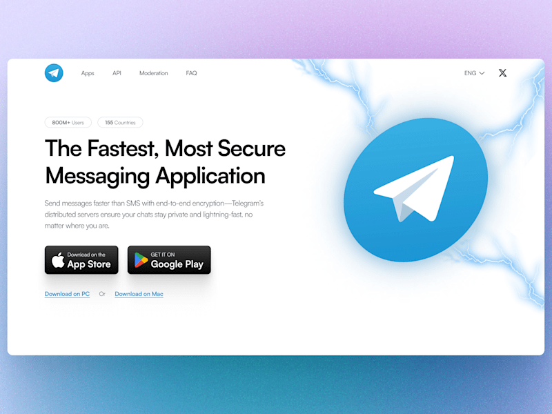 Cover image for Redesign of Telegram website