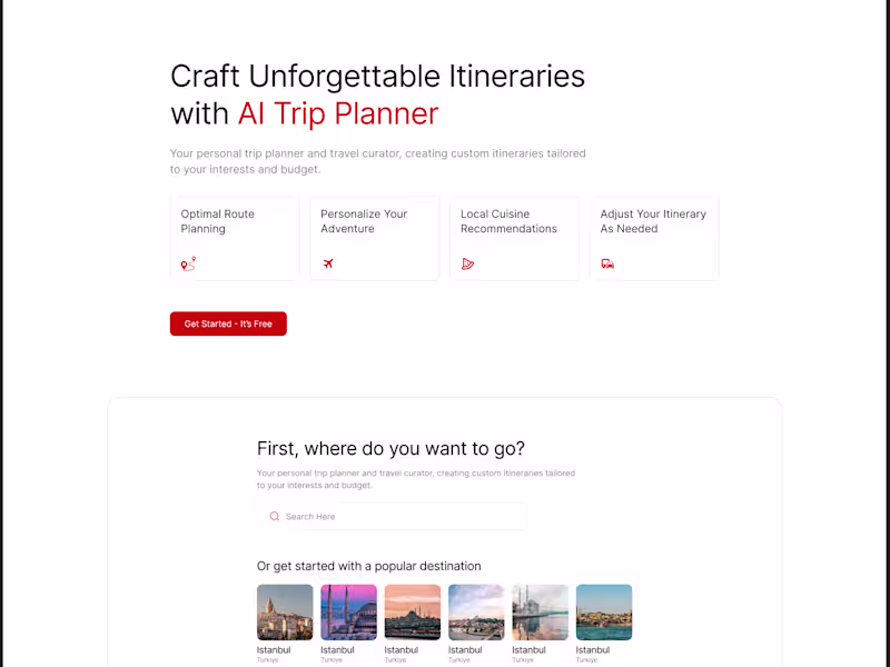 Cover image for AI Travel Planner – Smart Itinerary & Trip Plans in Seconds