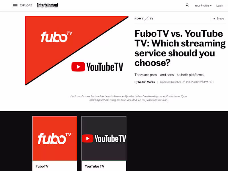 Cover image for FuboTV vs. YouTube TV