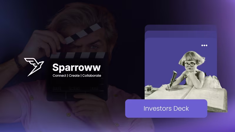 Cover image for Investor Pitch Deck For Scriptwriter Marketplace Startup 