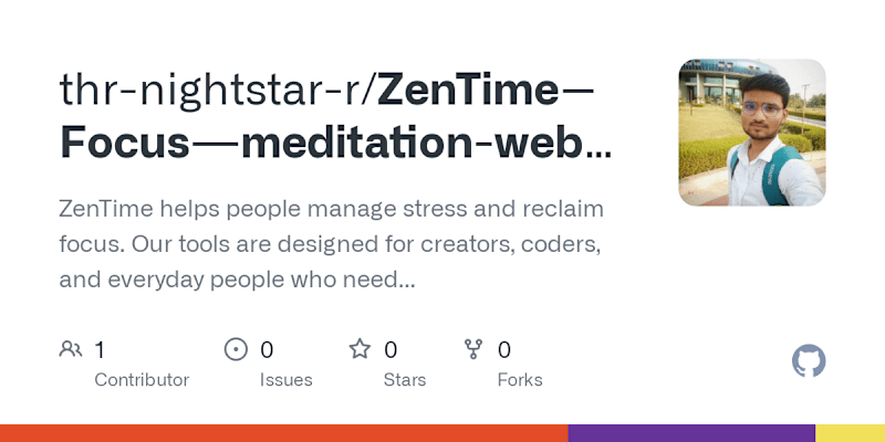 Cover image for ZenTime: Focus & Meditation Web App