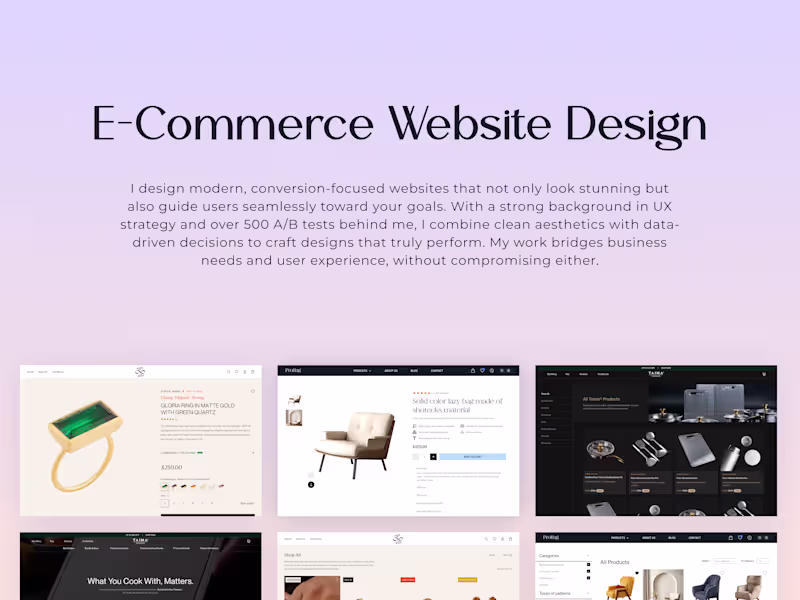 Cover image for E-Commerce Website Design