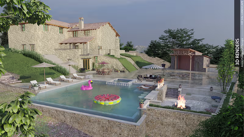 Cover image for Landscape on hill desgin :: Behance